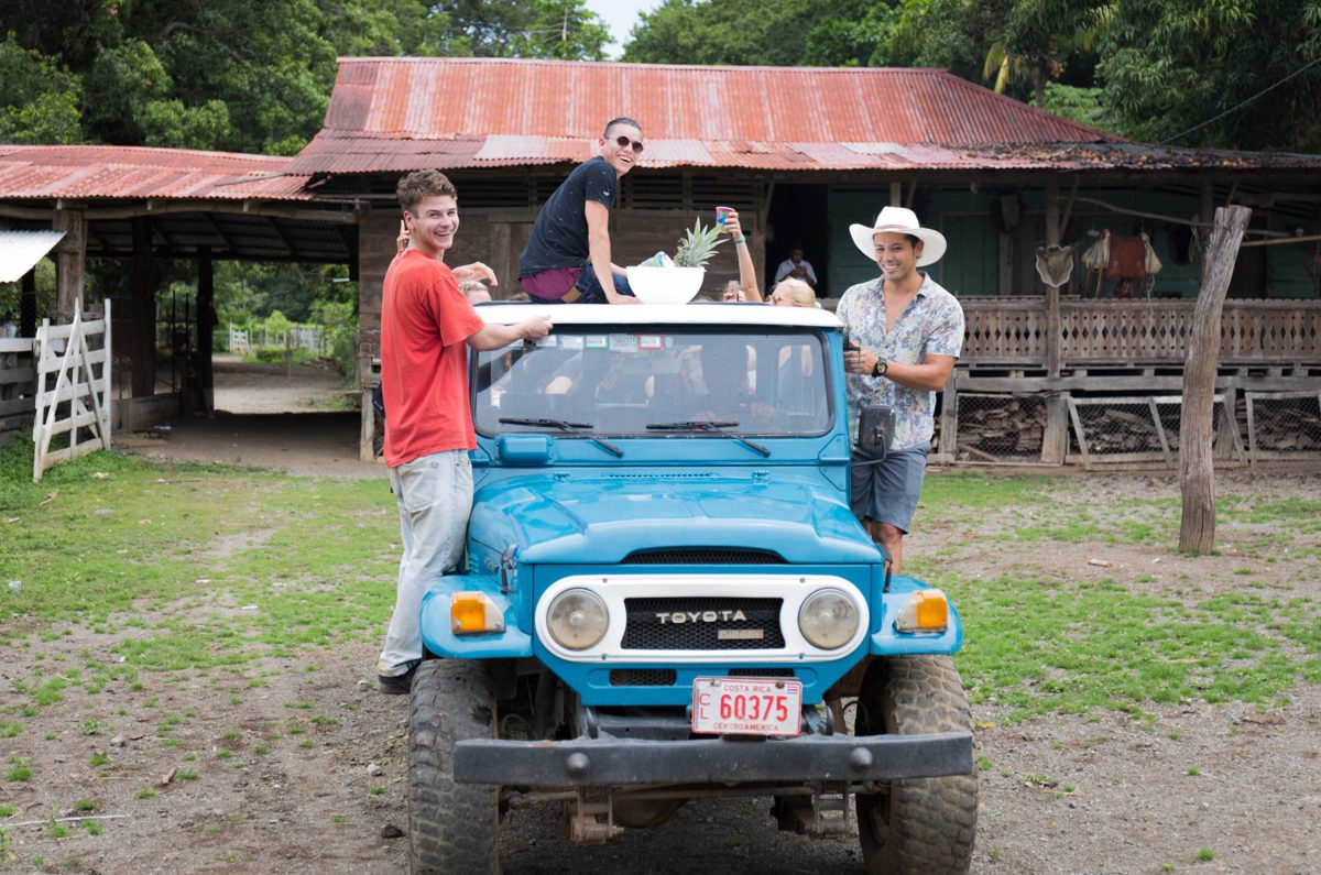 Dreamsea Costa Rica Surf Camp | backpacking, travel, hostel, surf, and yoga camp | Media Files | Lifestyle Image of Surf and Yoga Camp Resort | Traveling in a truck