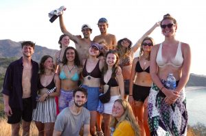 Dreamsea Costa Rica Surf Camp | backpacking, travel, hostel, surf, and yoga camp | Blog | picture of a group of people hiking dreamsea surf camp site in tamarindo costa rica