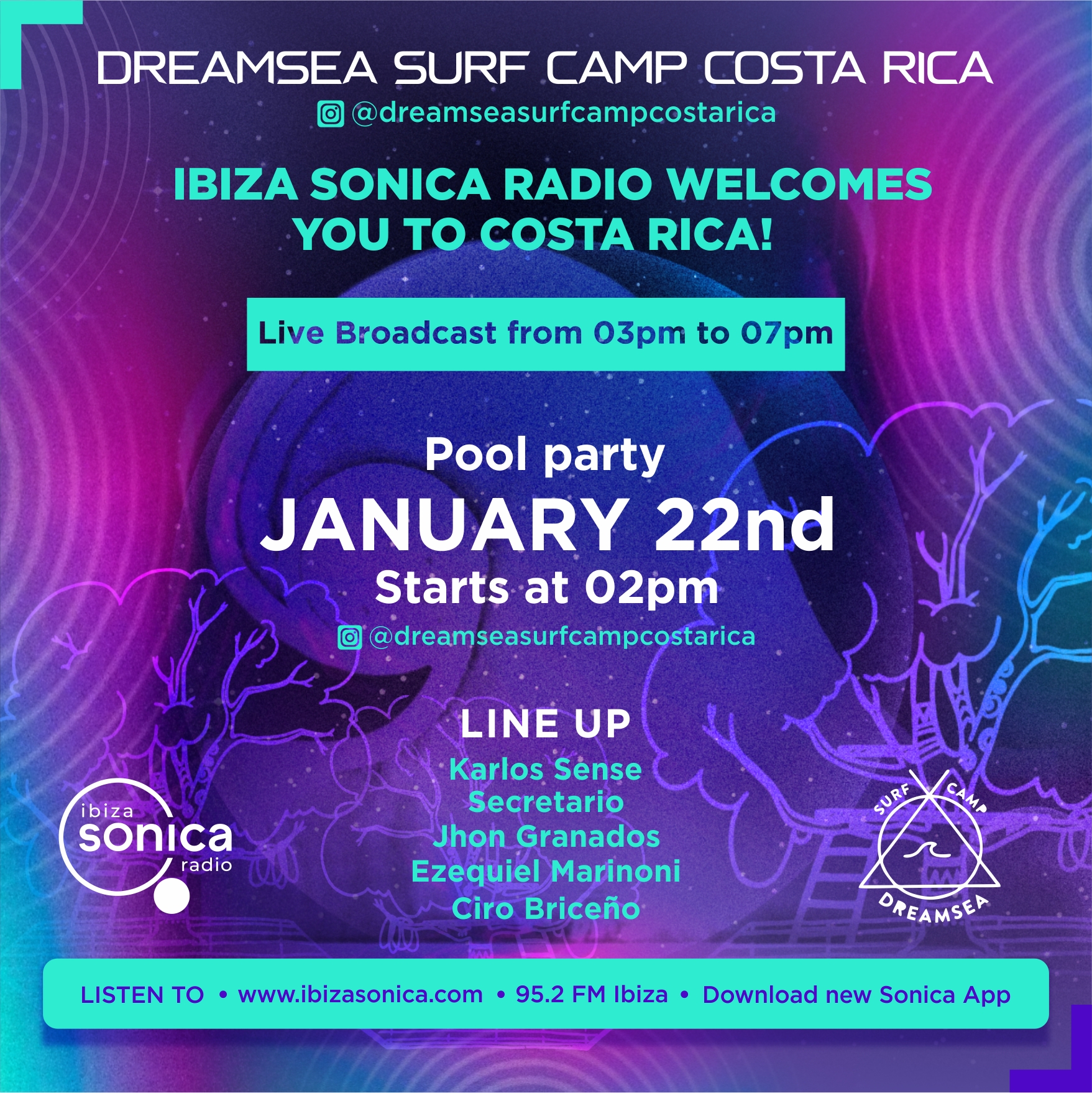Dreamsea Surf Camp Costa Rica | Events | Ibiza Sonica Radio Music Fest Tickets | Featured Image