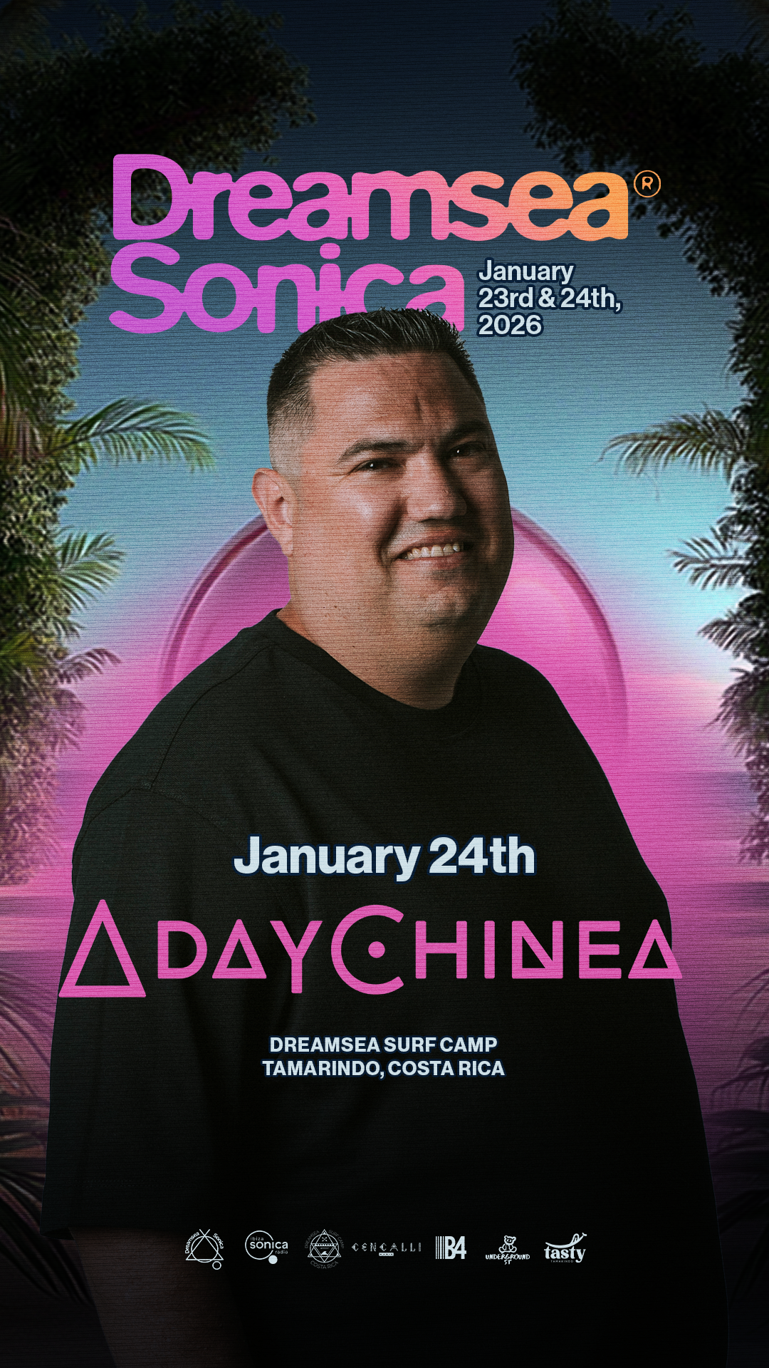 Dreamsea Costa Rica | Dreamsea Sonica | Sonica 2026 | Image of Aday Chinea announcing that he will be at Sonica 2026 as a music artist in Tamarindo, Costa Rica