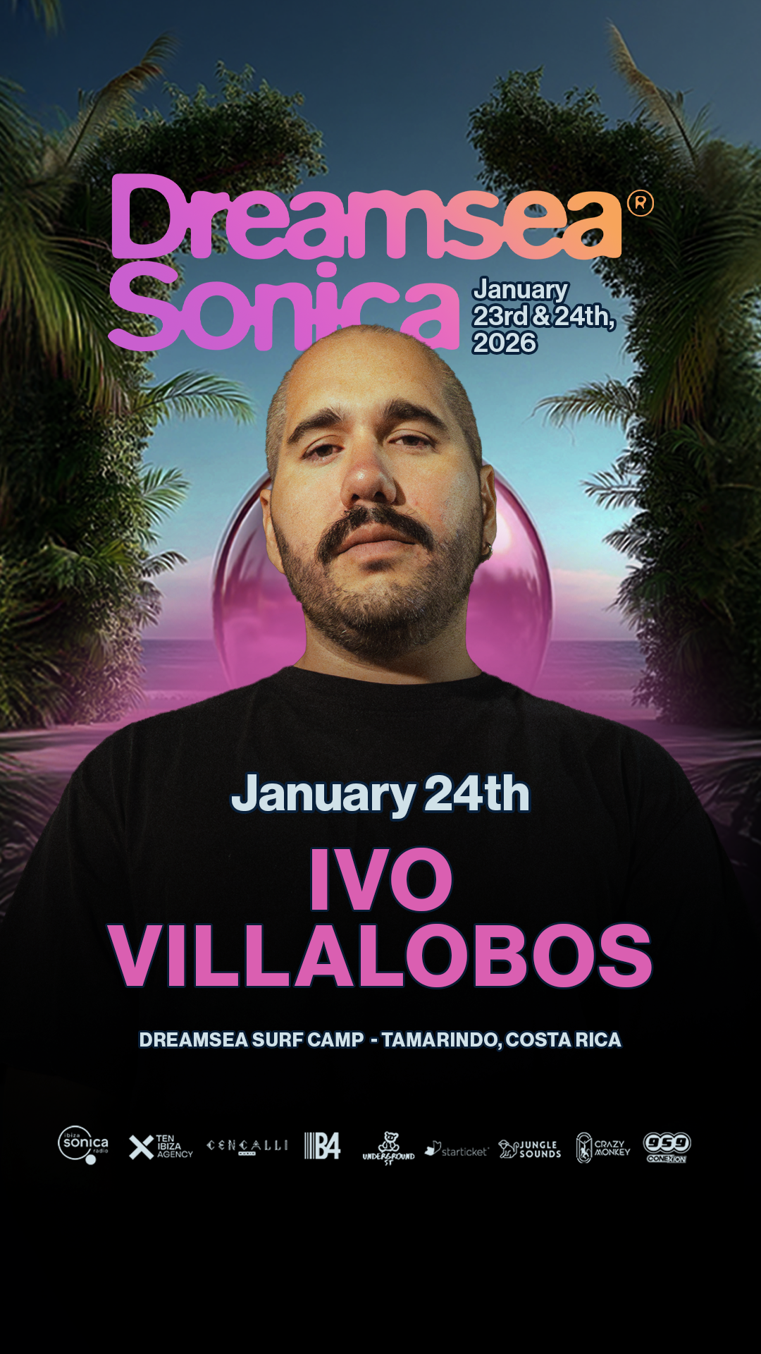 Dreamsea Costa Rica | Dreamsea Sonica | Sonica 2026 | Image of IVA VILLALOBOS announcing that they will be at Sonica 2026 as a music artist in Tamarindo, Costa Rica